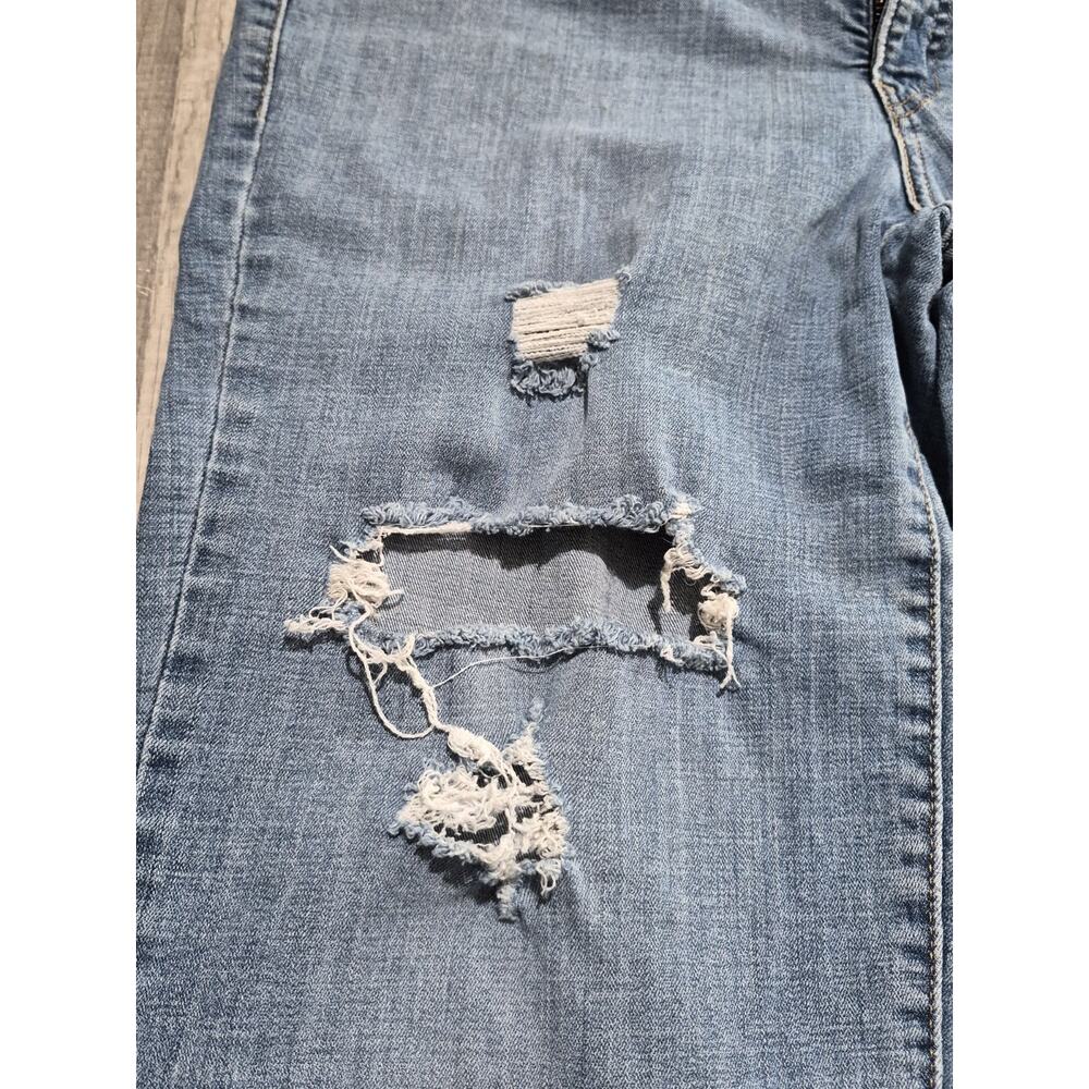 Levi's Boyfriend Jeans Womens 16W Blue Denim Cotton Stretch High Rise Distressed - Picture 8 of 10